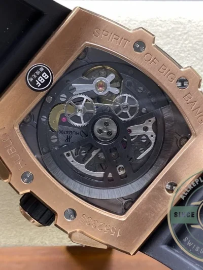 Replica Hublot Spirit of Big Bang Gold Case, Blue Dial 642.OL.7180.RX - Swiss Movement Replica Watch