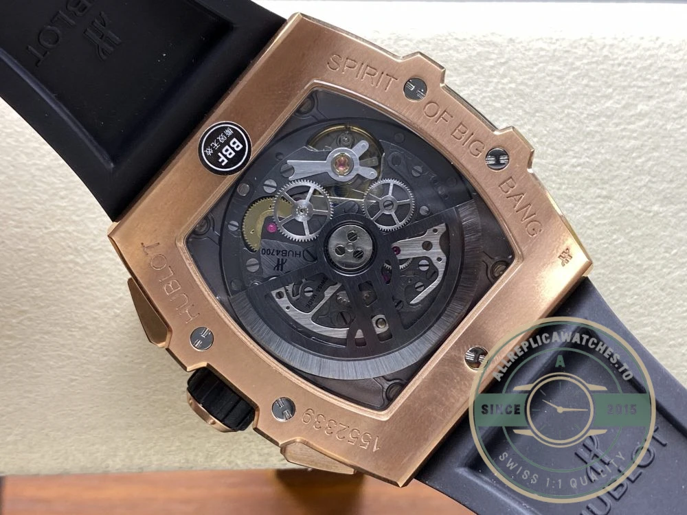 Replica Hublot Spirit of Big Bang Gold Case, Blue Dial 642.OL.7180.RX - Swiss Movement Replica Watch