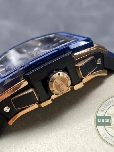 Replica Hublot Spirit of Big Bang Gold Case, Blue Dial 642.OL.7180.RX - Swiss Movement Replica Watch