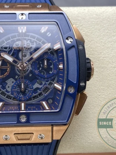 Replica Hublot Spirit of Big Bang Gold Case, Blue Dial 642.OL.7180.RX - Luxury Replica Watch