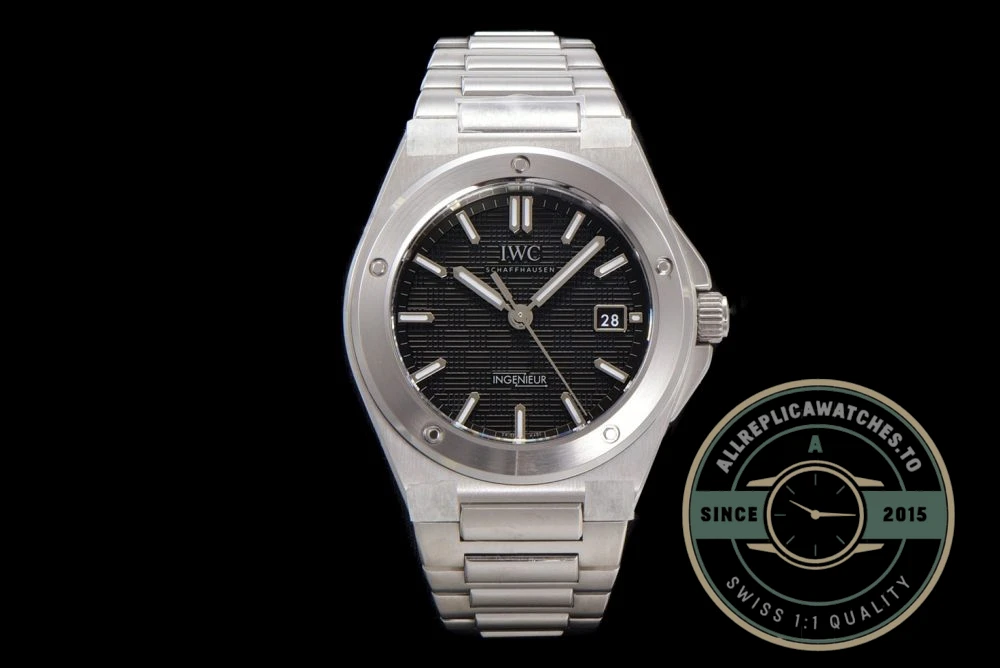 Replica IWC Ingenieur 40mm MY9015 Black Dial - Swiss Movement Replica Watch