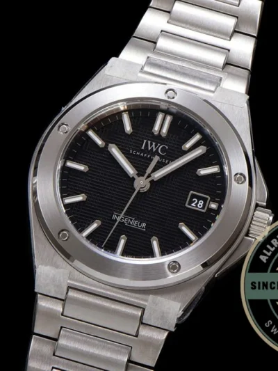 Replica IWC Ingenieur 40mm MY9015 Black Dial - Premium Super Clone Watch