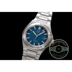 Grid structure deepening toward the dial edge on this 40mm blue Ingenieur clone