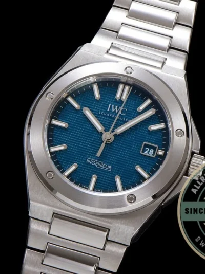 Replica IWC Ingenieur 40mm MY9015 Blue Dial - Swiss-Made Clone Watch