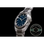 Polished bezel top meeting brushed case flanks on the steel Ingenieur replica