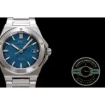 Applied luminous markers standing proud of the blue Ingenieur clone dial