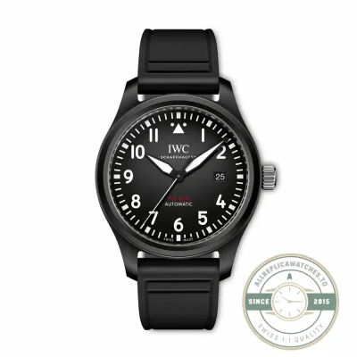 Replica IWC Mark XX IW328209 in grade 5 titanium with a sunray-brushed slate grey dial