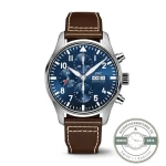 Le Petit Prince chronograph IW377714 replica, sunray blue with silver subdials