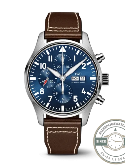 Replica IWC Pilots Chronograph IW377714 43mm Blue Dial - Affordable Luxury Replica Timepiece