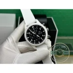 A black dial set into a white case, inverting the usual Top Gun relationship