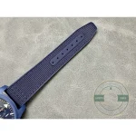 Blue ceramic coloured by metallic oxides blended into the zirconium mix