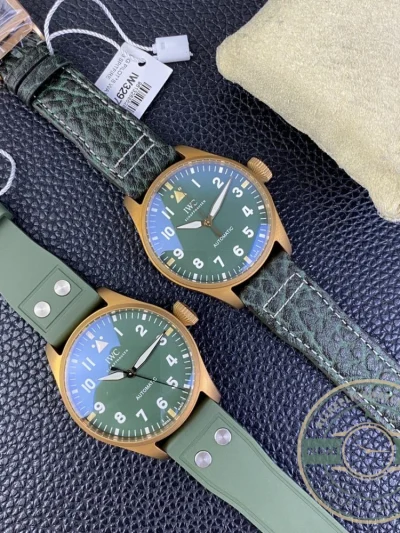 Replica IWC Pilot’s Watch 43mm IW3297-02 Green Dial - Swiss-Made Clone Watch