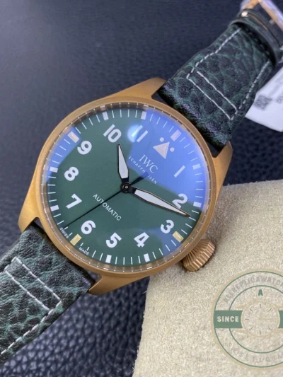 Replica IWC Pilot’s Watch 43mm IW3297-02 Green Dial - Best Quality Replica Watch