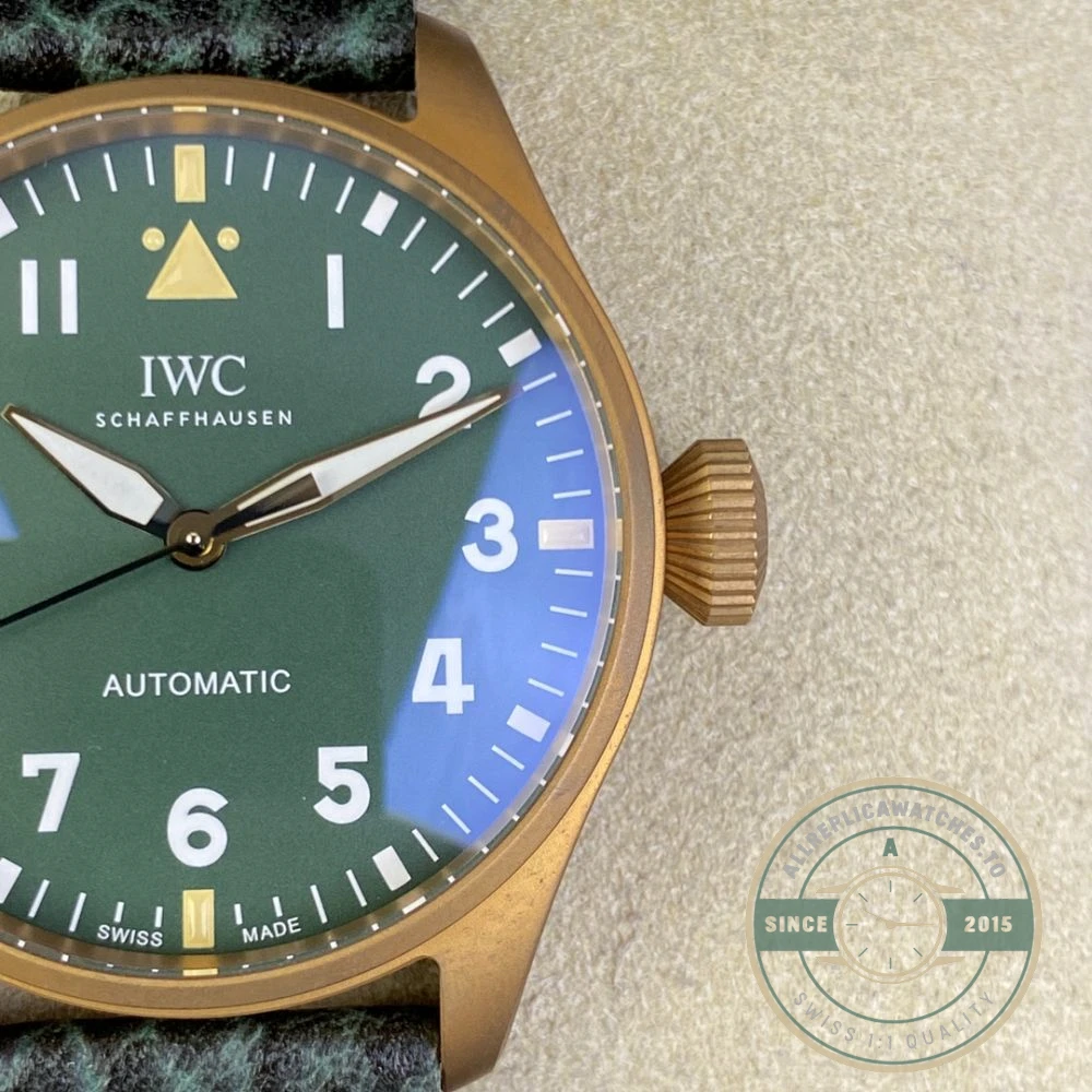Replica IWC Pilot’s Watch 43mm IW3297-02 Green Dial - Top-Tier Swiss Replica Watch