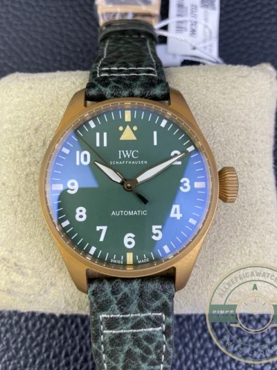 Replica IWC Pilot’s Watch 43mm IW3297-02 Green Dial - Best Quality Replica Watch