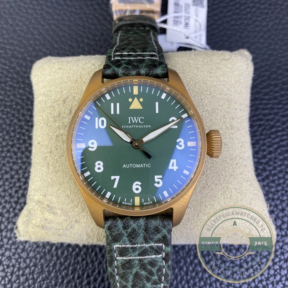 Replica IWC Pilot’s Watch 43mm IW3297-02 Green Dial - Best Quality Replica Watch