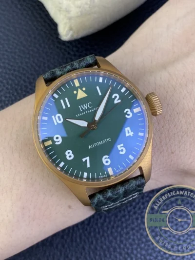 Replica IWC Pilot’s Watch 43mm IW3297-02 Green Dial - 1:1 Swiss Replica Watch
