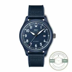 Laureus Sport for Good IW328101 replica, the 41mm IWC pilot in blue ceramic