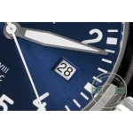 Midnight blue shifting toward lighter blue as the Mark XVIII clone turns in light