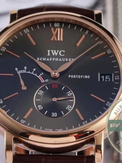 Replica IWC Portofino Hand-Wound Eight Days IW510104 Rose Gold 45mm - Affordable Super Clone Watch