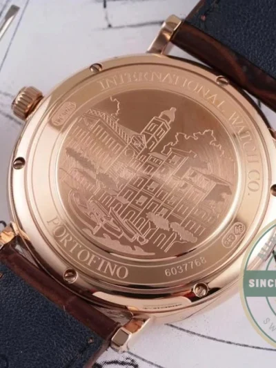 Replica IWC Portofino Hand-Wound Eight Days IW510104 Rose Gold 45mm - Budget Luxury Replica Watch