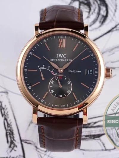 Replica IWC Portofino Hand-Wound Eight Days IW510104 Rose Gold 45mm - Affordable Luxury Replica Timepiece