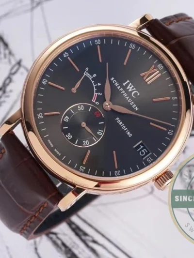 Replica IWC Portofino Hand-Wound Eight Days IW510104 Rose Gold 45mm - Swiss Movement Replica Watch