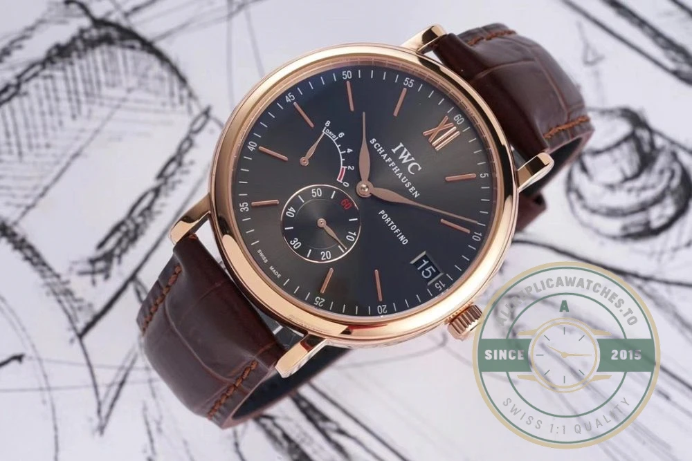 Replica IWC Portofino Hand-Wound Eight Days IW510104 Rose Gold 45mm - Swiss Movement Replica Watch