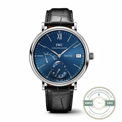 Replica IWC Portofino Hand-Wound Eight Days IW510106 Blue Dial 45mm - Top-Tier Swiss Replica Watch