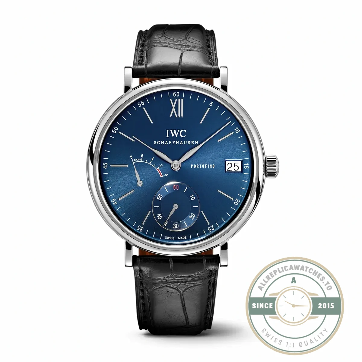 Replica IWC Portofino Hand-Wound Eight Days IW510106 Blue Dial 45mm - Top-Tier Swiss Replica Watch