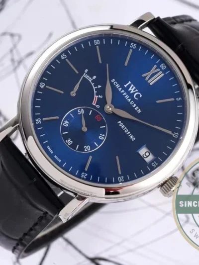 Replica IWC Portofino Hand-Wound Eight Days IW510106 Blue Dial 45mm - Best Quality Replica Watch