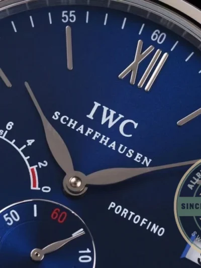 Replica IWC Portofino Hand-Wound Eight Days IW510106 Blue Dial 45mm - Luxury Replica Watch