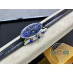 A slim bezel lets the dial fill almost the entire 41mm stainless steel case