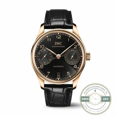 IWC Portugieser IW501707 super clone with a black dial at 42.4mm