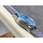 The slim Portugieser bezel lets the dial take nearly the whole visual footprint