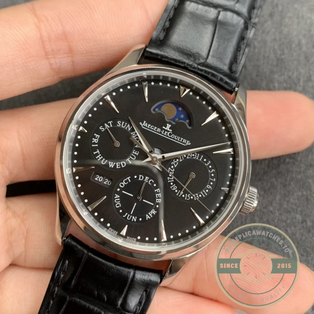 Replica Jaeger-LeCoultre Master Ultra Thin 39mm Black Dial - Premium Super Clone Watch