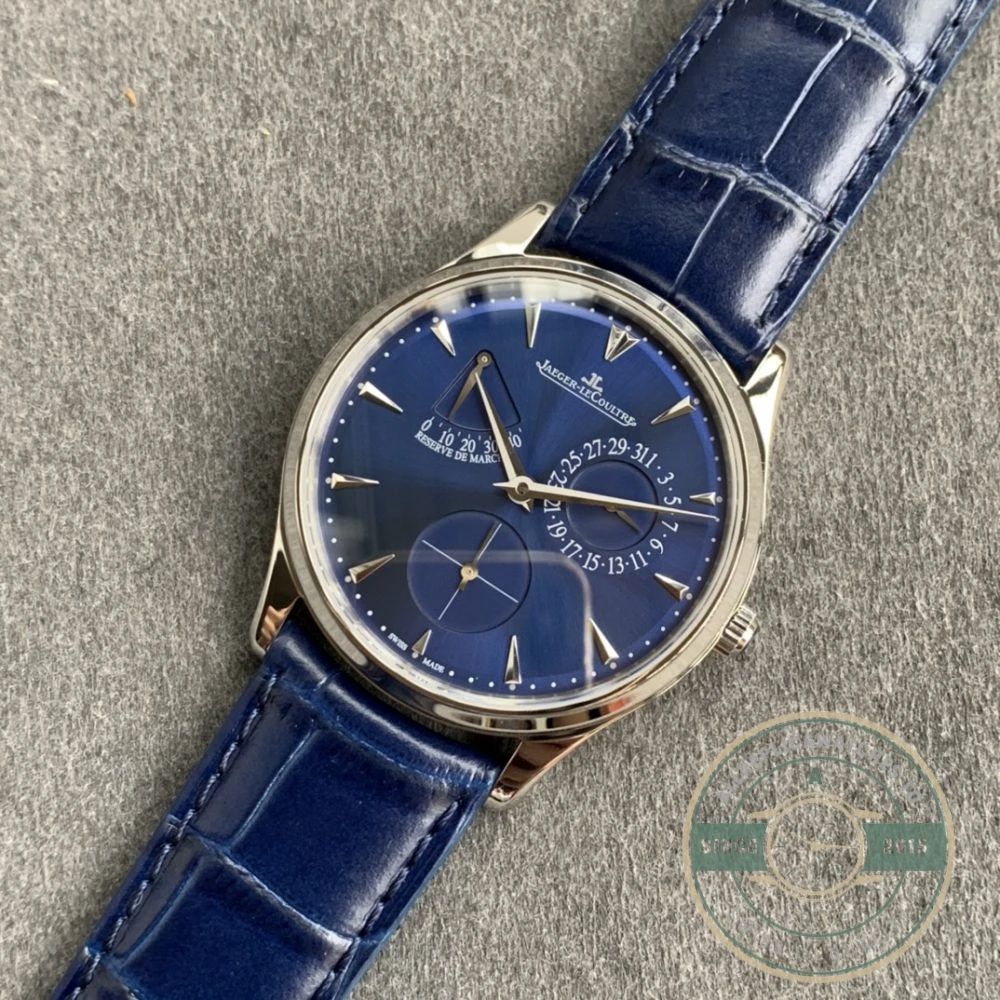Replica Jaeger-LeCoultre Master Ultra Thin Réserve de Marche Blue Dial - Premium Super Clone Watch