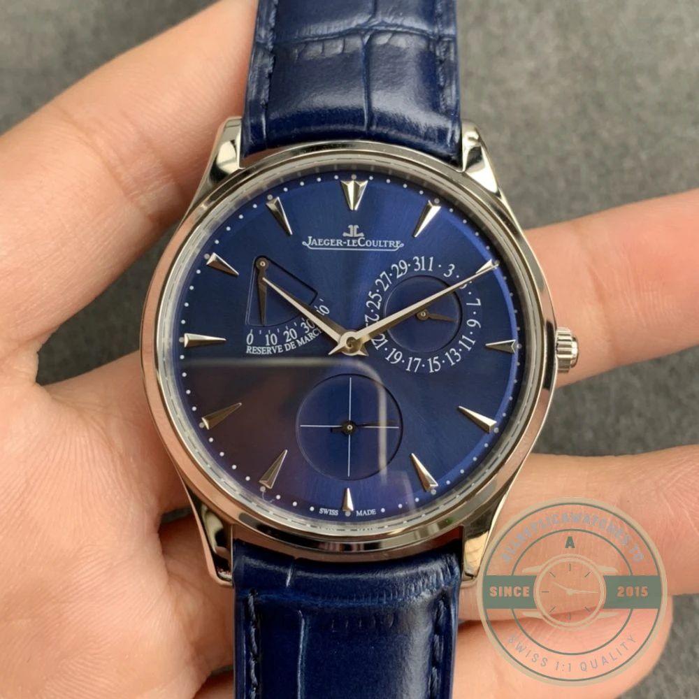 Replica Jaeger-LeCoultre Master Ultra Thin Réserve de Marche Blue Dial - Budget Luxury Replica Watch