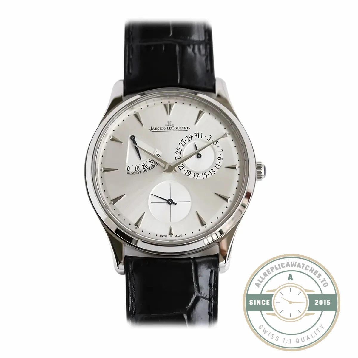 Replica Jaeger-LeCoultre Master Ultra Thin Réserve de Marche Silver Dial - Top-Tier Swiss Replica Watch