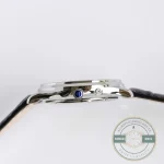 Applied hour markers catching light across the silver dial of this Master Ultra Thin super clone