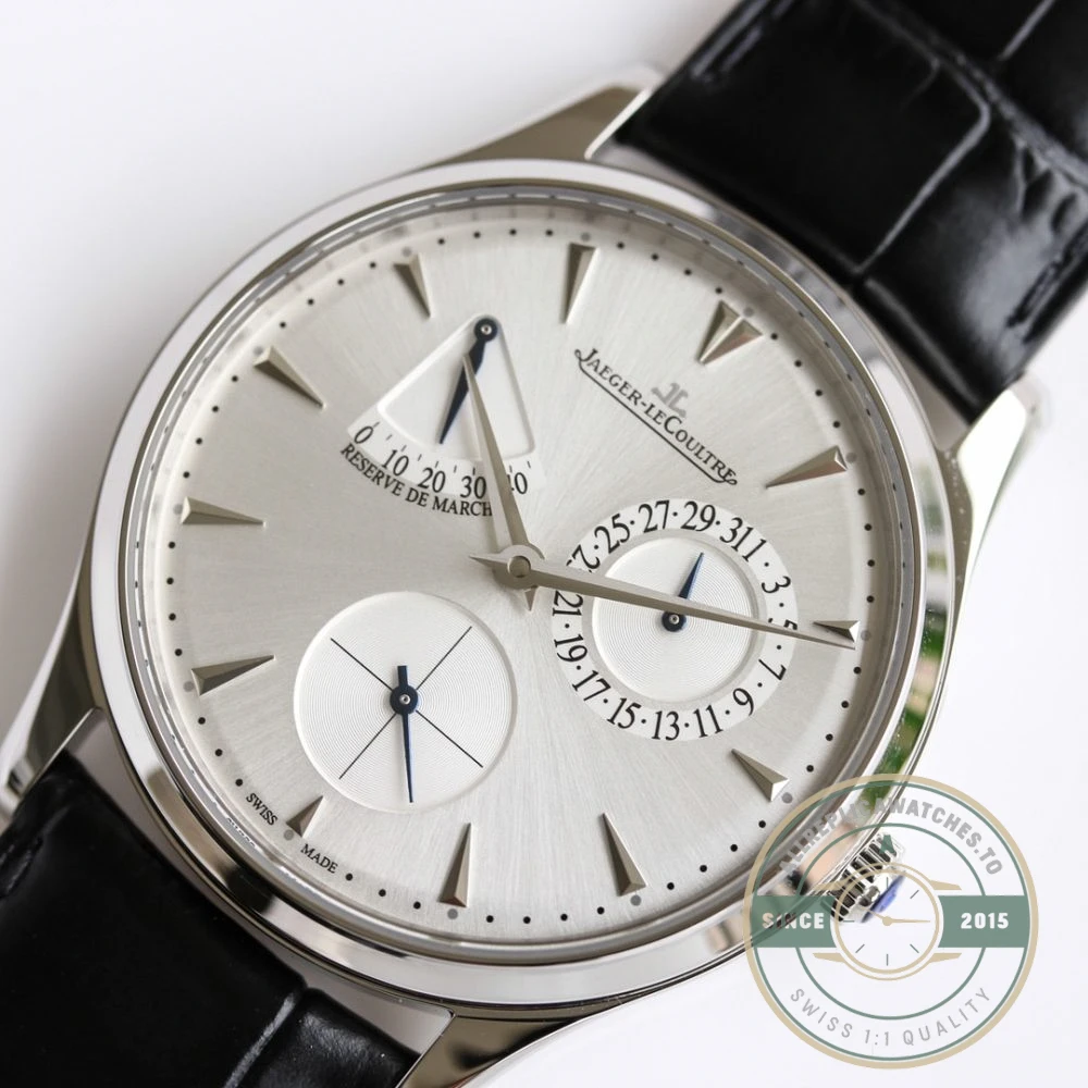 Replica Jaeger-LeCoultre Master Ultra Thin Réserve de Marche Silver Dial - Factory Super Clone Watch