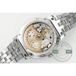 Sapphire back over the automatic movement, 3 bar engraved around the rim