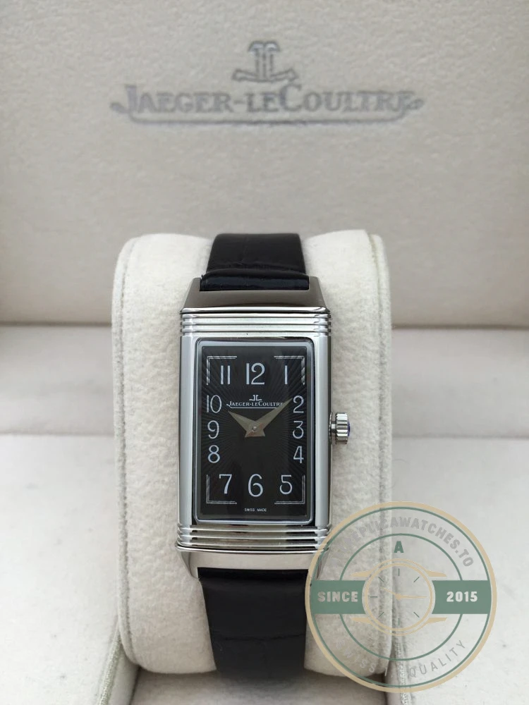 Replica Jaeger-LeCoultre Reverso 40mm x 20mm Black Dial - Premium Super Clone Watch