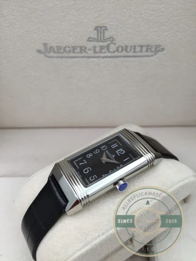 Replica Jaeger-LeCoultre Reverso 40mm x 20mm Black Dial - Premium Super Clone Watch