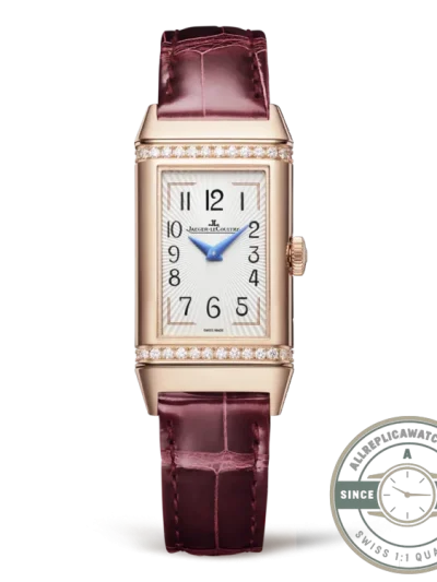 Replica Jaeger-LeCoultre Reverso Rose Gold Diamonds - Best Quality Replica Watch