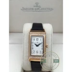 Side profile of the rose gold Reverso replica showing case depth and the sapphire crystal