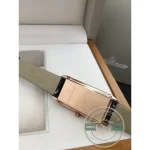Hand-winding crown on the case side of the rose gold JLC Reverso Q3342520 replica