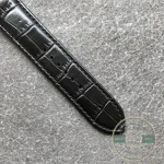 Strap tip and keeper of the black alligator band fitted to this Reverso super clone