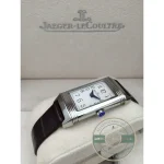 Dauphine hands over the white dial of this Jaeger-LeCoultre Reverso replica, macro detail