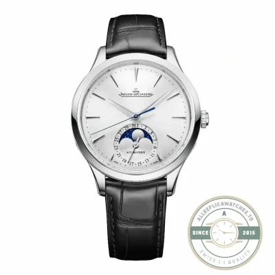 JLC Master Ultra Thin Moon 39 replica, reference 1368482, steel case on a black alligator strap